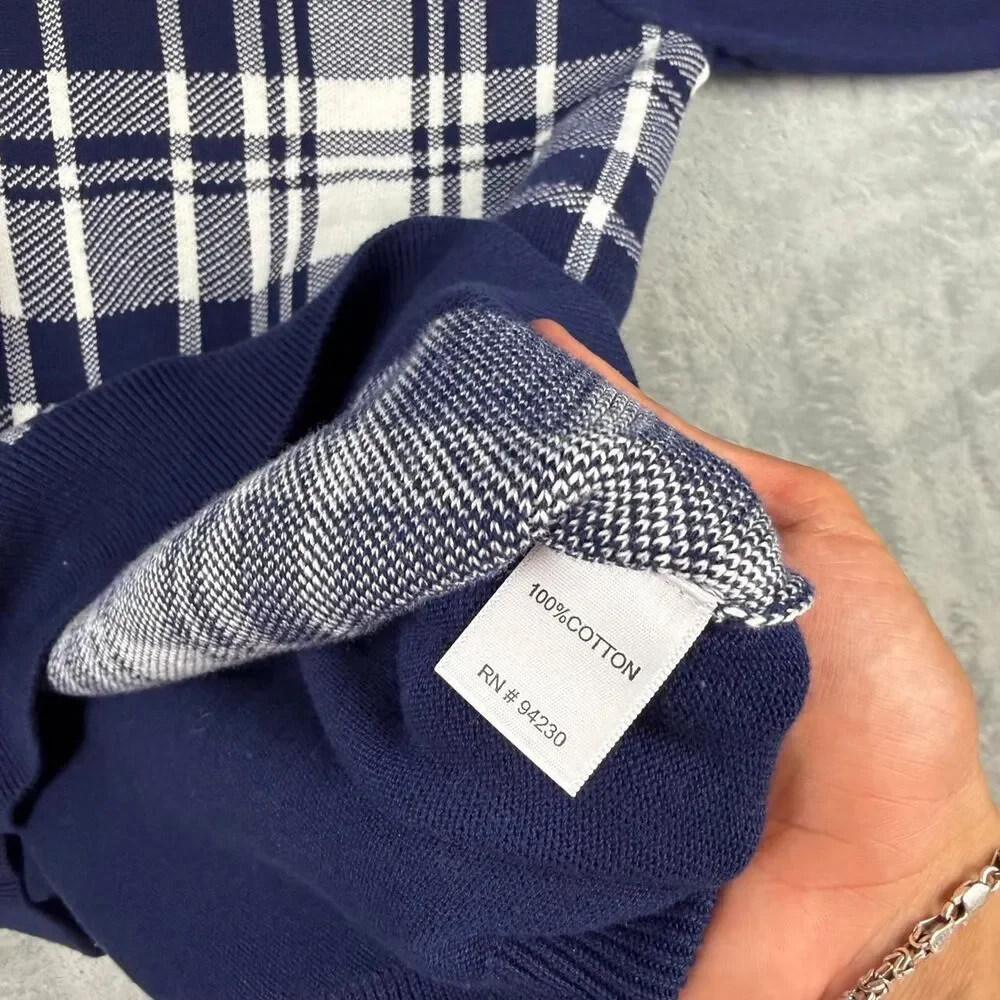 Unbranded Men's Navy and Blue Jumper